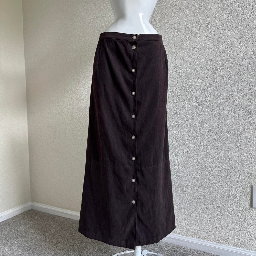 Napa Valley Brown button up maxi skirt size 24W